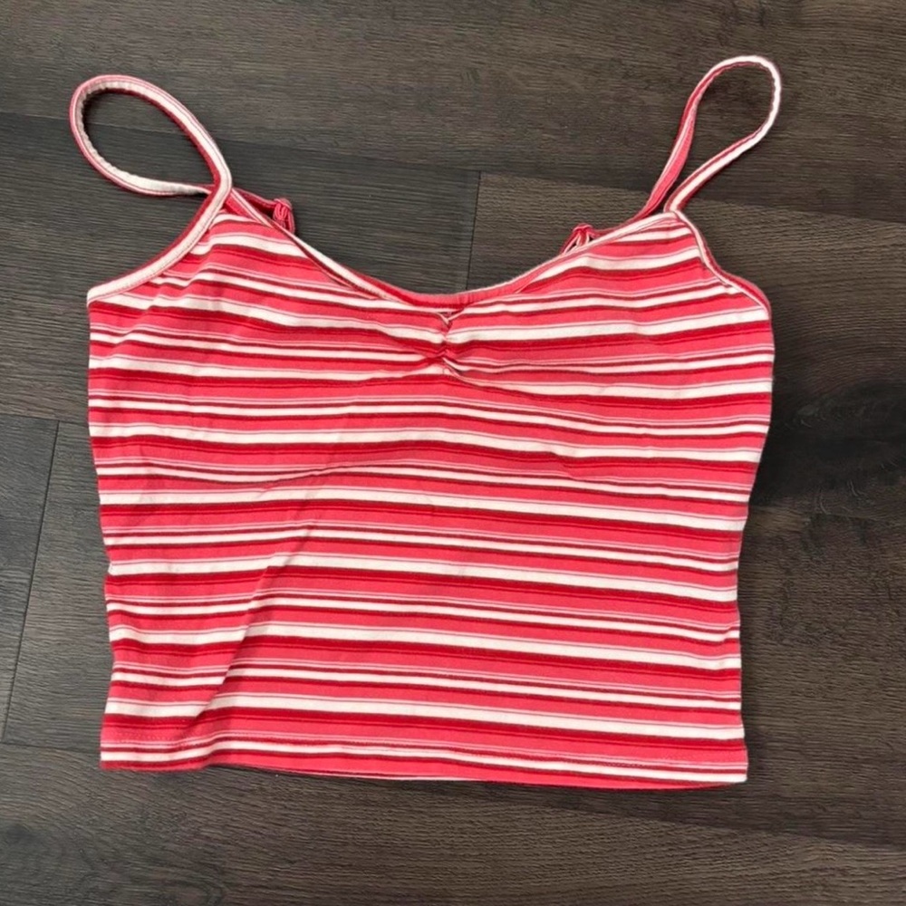 Urban Outfitters Red and White Striped Camisole